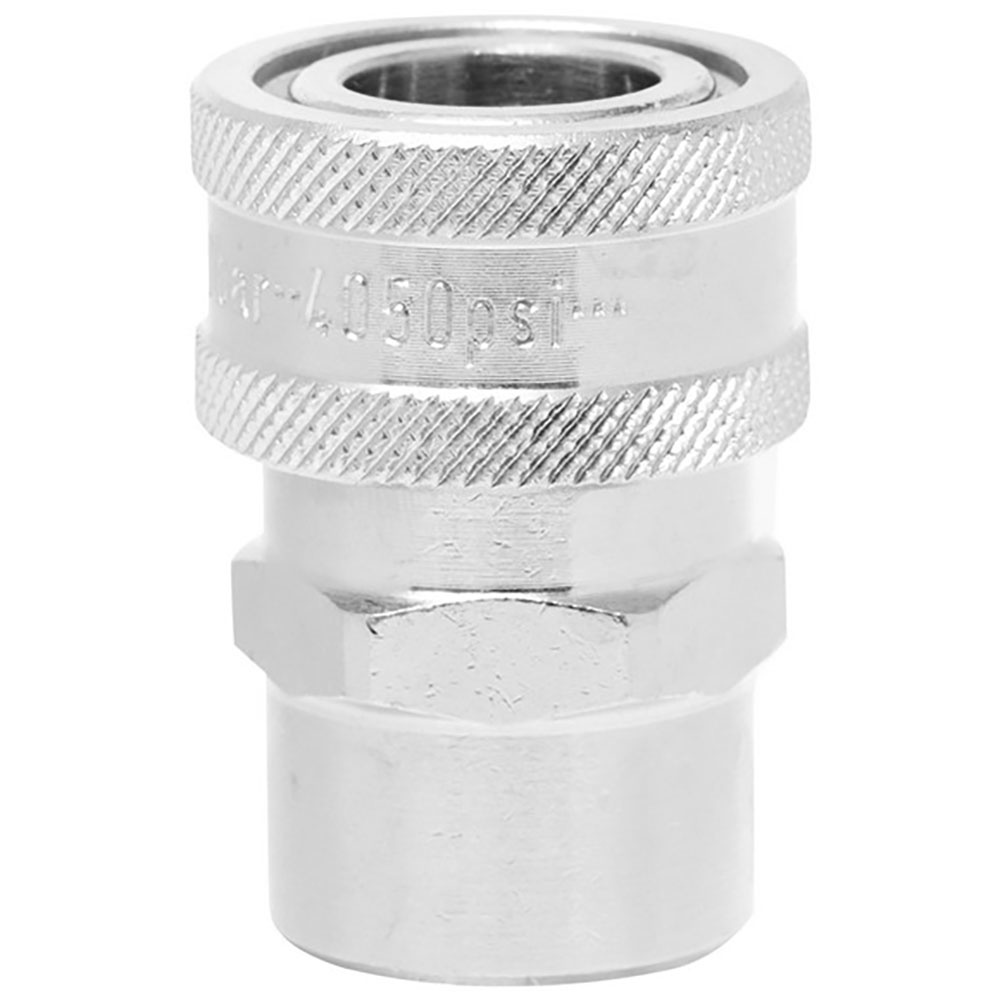 QC 3/8” BSP F NICKEL PLATED BRASS TO 4050 PSI COUPLING