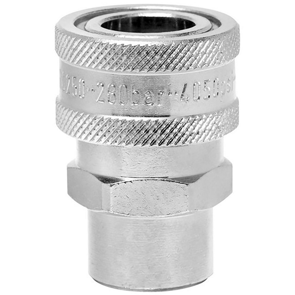QC 3/8” X 1/4” BSP F NICKEL PLATED BRASS TO 4050 PSI COUPLING